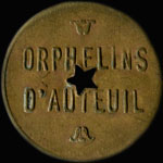 Jeton Orphelins d'Auteuil � Paris - 50 centimes - avers