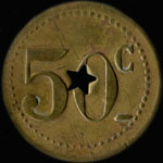 Jeton Orphelins d'Auteuil � Paris - 50 centimes - revers