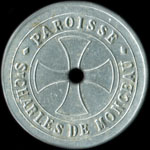 Jeton de Viande émis par la Paroisse Saint-Charles de Monceau - Paris - avers