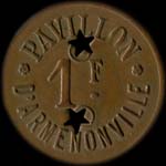Jeton Pavillon d'Armenonville � Paris - 1 franc - avers