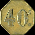 Jeton Pavillon de la Rotonde - Palais Royal � Paris - 40 centimes - revers