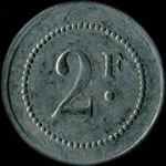 Jeton Poulain - 4, Rue du Tr�sor � Paris - 2 francs - revers