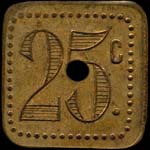 Jeton Restaurant Gardes - 42 bis Bd Bonne Nouvelle � Paris - 25 centimes - revers