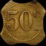 Jeton Restaurant Gardes - 42 bis Bd Bonne Nouvelle � Paris - 50 centimes - revers