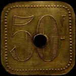 Jeton Restaurant Gardes - 42 bis Bd Bonne Nouvelle � Paris - 50 francs - revers