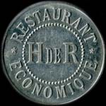 Jeton Restaurant Economique - H de R � Paris - 20 centimes - avers