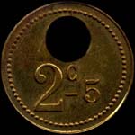 Jeton Restaurant Economique - H de R � Paris - 2 1/2 centimes - revers