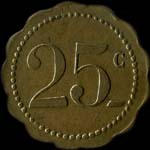 Jeton Rigollet's Bar - 48 Champs-Elys�es � Paris - 25 centimes - revers