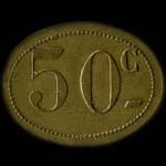 Jeton Rigollet's Bar - 48 Champs-Elys�es � Paris - 50 centimes - revers