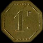 Jeton Rigollet's Bar - 48 Champs-Elys�es � Paris - 1 franc - revers