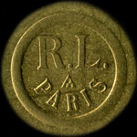 Jeton R.L. à Paris - 20 centimes - avers