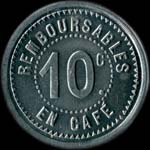 Jeton Royal Moka - Roi du Café à Paris - 10 centimes - revers
