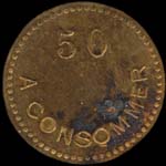 Jeton SAMP � Paris - 50 centimes - revers