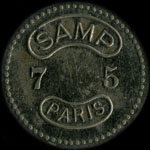 Jeton SAMP ŕ Paris - 75 centimes - avers