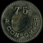 Jeton SAMP � Paris - 75 centimes - revers