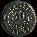 Jeton Slaters Limited à Paris - 30 centimes - revers