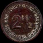 Jeton Société Nationale des Retraites Ouvrières à Paris - 2 1/2 centimes - avers
