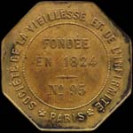 Jeton Société de la Vieillesse et de l'Infirmité à Paris - 1,50 franc - avers