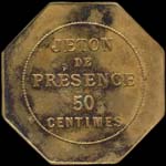 Jeton Soci�t� de la Vieillesse et de l'Infirmit� � Paris - 1,50 franc - revers