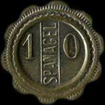 Jeton Spanagel à Paris - 10 centimes rond lobé - revers
