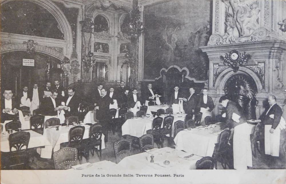 Partie de la Grande Salle de la Taverne Pousset, 14&nbsp;Boulevard des&nbsp;Italiens � Paris