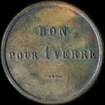 Jeton Bon pour 1 verre �mis par Trink-Halle - F&nbsp;&&nbsp;Cie � Paris - revers