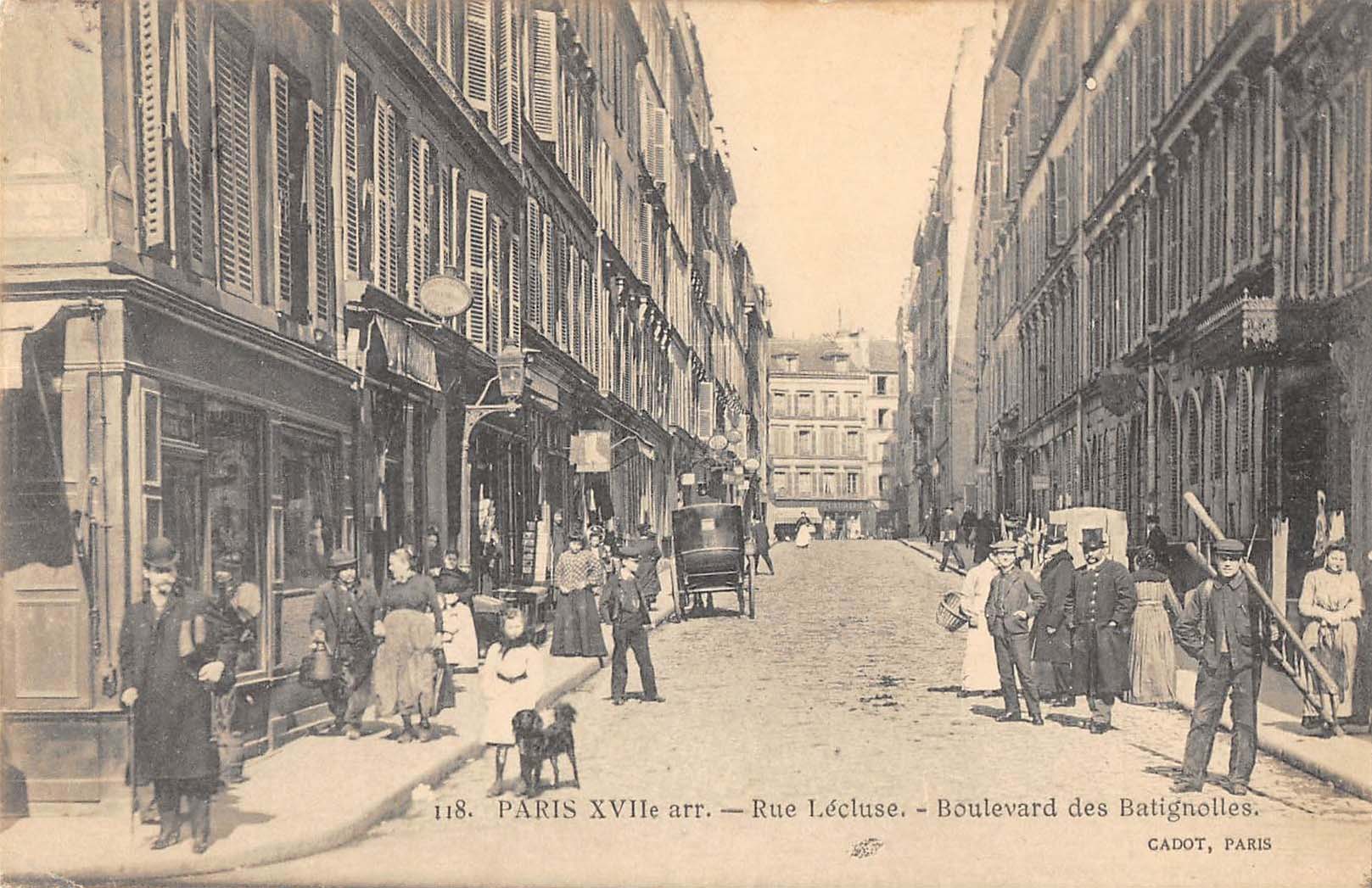 Paris - XVIIe arrondissement - Rue L�cluse - Boulevard des Batignolles