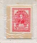 Timbre-monnaie Allemandi - 5 centavos sur carton - Argentine - revers