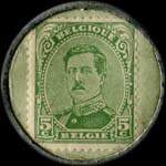 Timbre-monnaie Caf� de Charleroi - 5 centimes - revers