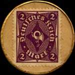 Timbre-monnaie 2 mark Cycles Scaldis - Anvers - (capsule celluloïd) - revers