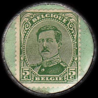 Timbre-monnaie Caf� de Charleroi � Bruxelles - revers