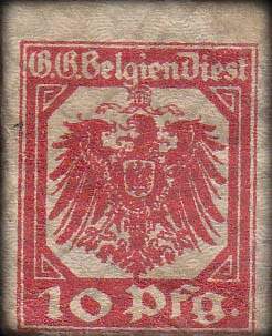 Timbre-monnaie (scheckmarken) de 10 pfennig utilis� en Belgique pendant l'occupation allemande