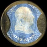 Timbre-monnnaie Ayer's Sarsaparilla - 1 cent - Etats-Unis - revers