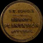 Timbre-monnnaie Drake's Plantation Bitters - 3 cents - Etats-Unis - avers