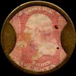 Timbre-monnnaie Drake's Plantation Bitters - 3 cents - Etats-Unis - revers