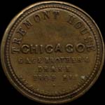 Timbre-monnnaie Gage Brother & Drake, Tremont House - 5 cents - Etats-Unis - avers
