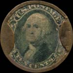Timbre-monnnaie J.Gault - 10 cents - Etats-Unis - revers