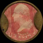 Timbre-monnnaie Take Ayer's Pills - 3 cents - Etats-Unis - revers