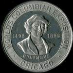 World's Columbian exposition - Chicago 1893 - admission - revers