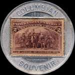 Timbre-monnaie Columbian Exposition 1892 - 2 cents - revers