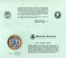 Timbre-monnaie Western Electric 1969 - s�rie 202 - int�rieur