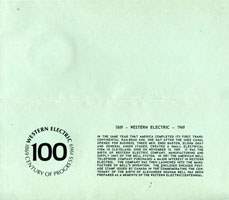 Timbre-monnaie Western Electric 1969 - s�rie 202 - face