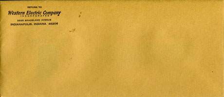 Timbre-monnaie Western Electric 1966 - enveloppe vierge