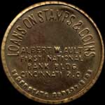 Timbre-monnaie Albert W.Ault type 1 - 5 cents - avers