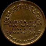 Timbre-monnaie Albert W.Ault type 2 - 5 cents - avers