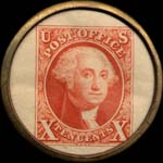 Timbre-monnaie Albert W.Ault - 10 cents - type 2 blanc - revers