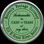 Timbre-monnaie Butzen's Postage Currency - 1 cent - avers