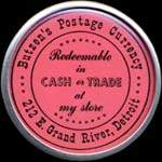 Timbre-monnaie Butzen's postage currency - 4 cents - avers