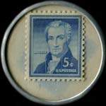 Timbre-monnaie Butzen's Postage Currency - 5 cents sur fond blanc - revers