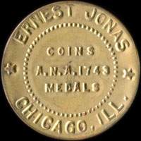 Timbre-monnaie Ernest Jonas - Coins - Medals - A.N.A. 1743 - Chicago, ILL. - 4 cents - avers
